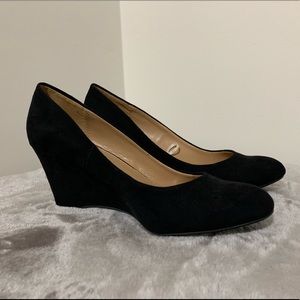 Black Suede Wedges